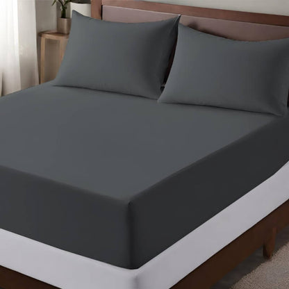 Black bed cover