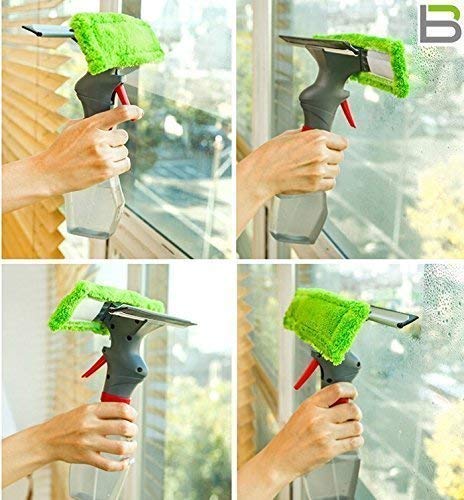 Window cleaner with spray bottle