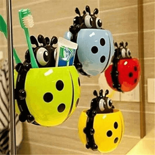 Ladybug toy toothbrush toothpaste holder