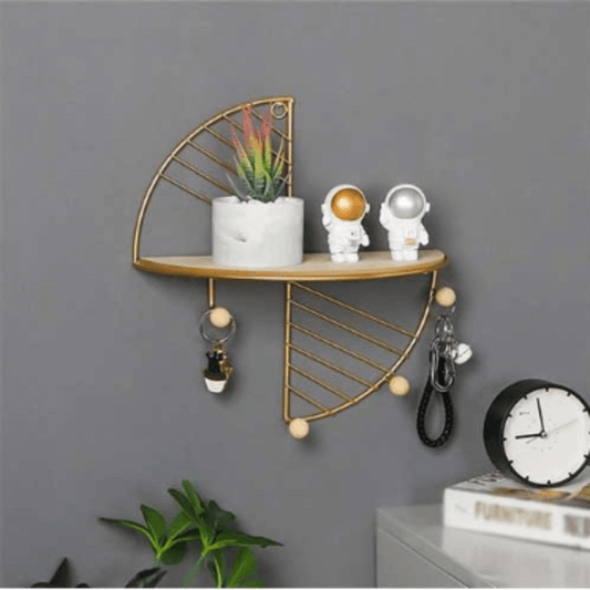 Creative wall iron shelf- black