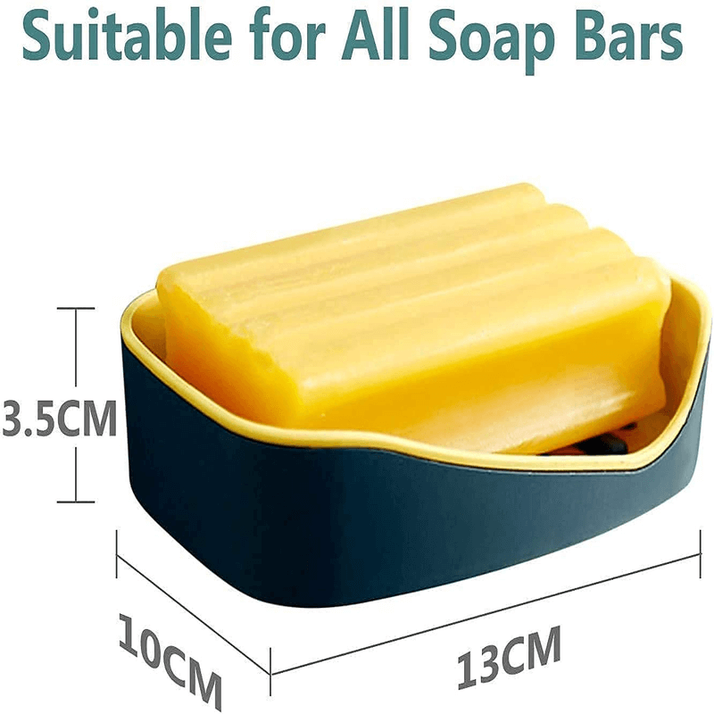 Self-adhesive wall-mounted soap dish