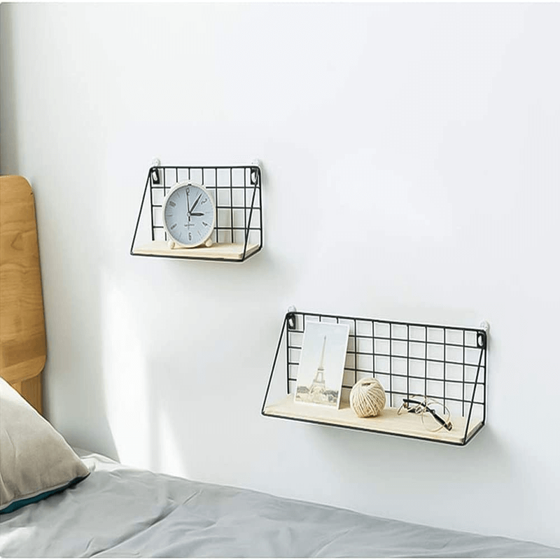 Wall hanging shelf set of 2