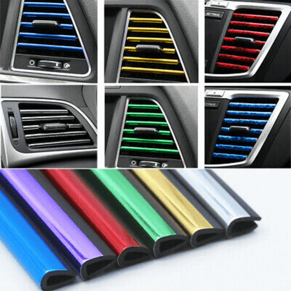 10 pcs car air conditioner vent outlet trim strip