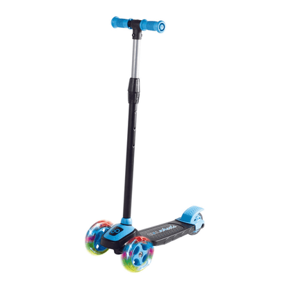 Cool twist led illuminated 3 wheel height adjustable scooter