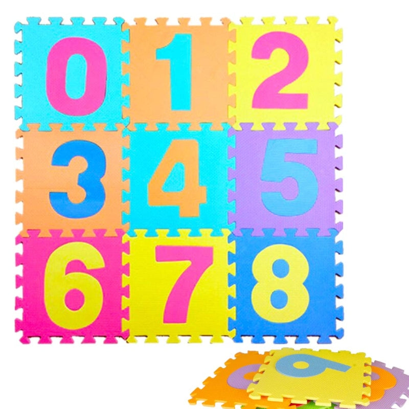 10pcs numbers foam mat