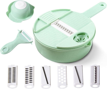 Wet basket vegetable cutter slicer drainer with handle