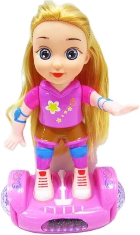 Battery operated skate doll with light sound