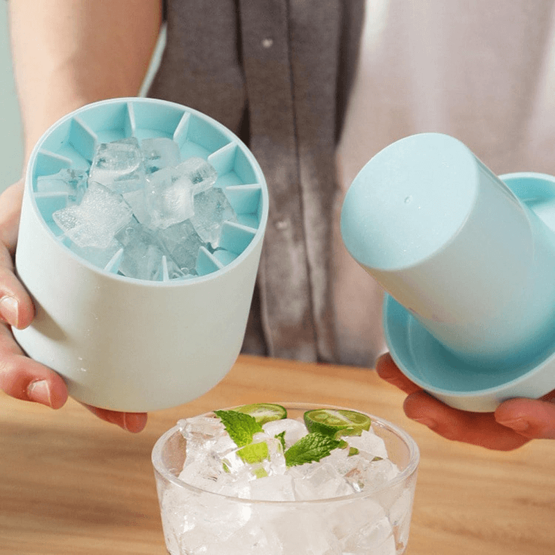 Large silicone ice bucket for 2 drinks