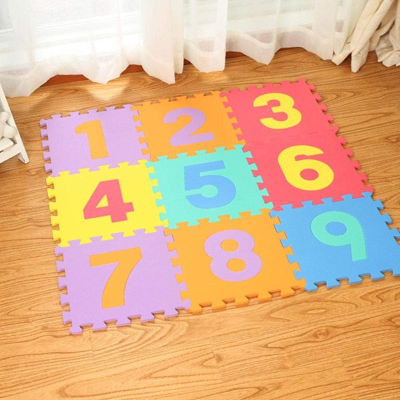 10pcs numbers foam mat