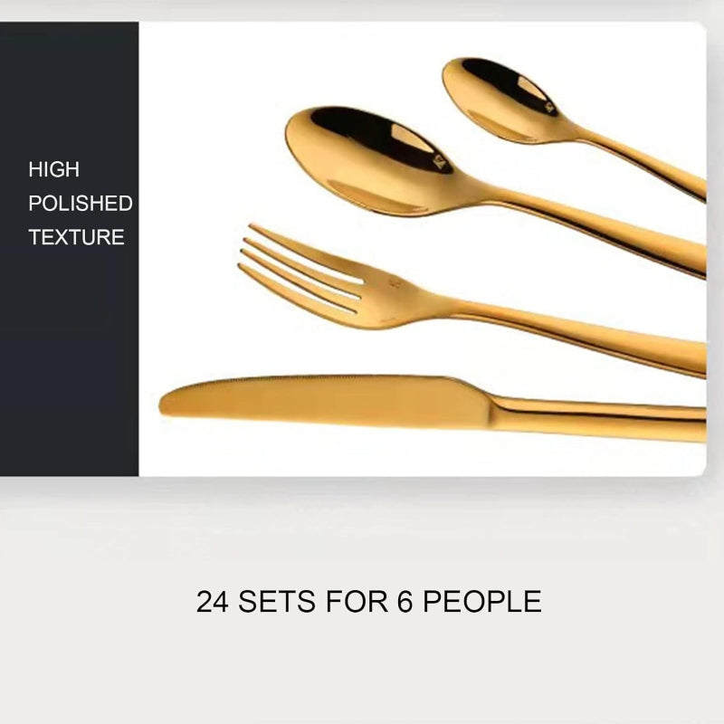 24 piece stainless steel flatware set