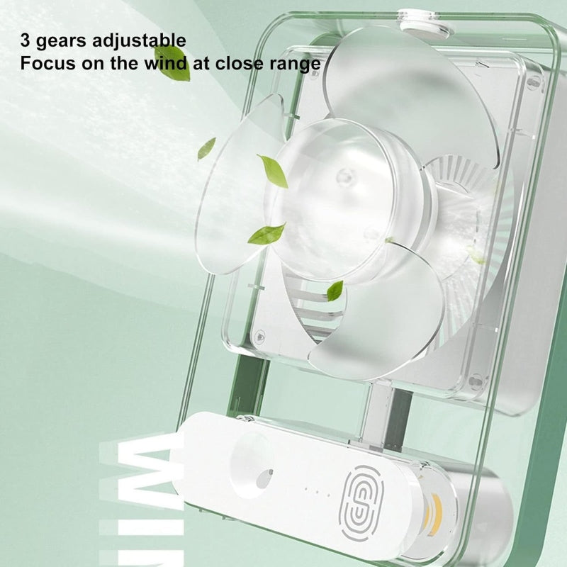 Portable air cooler desktop fan humidification spray fan usb