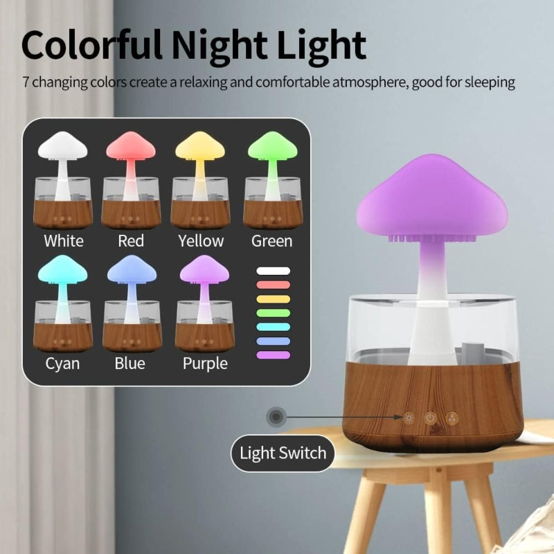  oil diffuser with calming colorful night lights