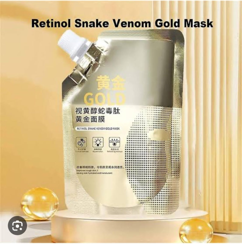 Retinol snake venom gold mask