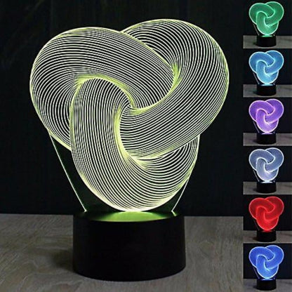 Bucket shape 3d acrylic lamp with plastic base