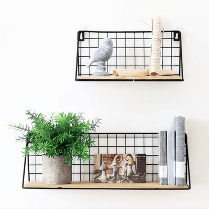 Wall hanging shelf set of 2