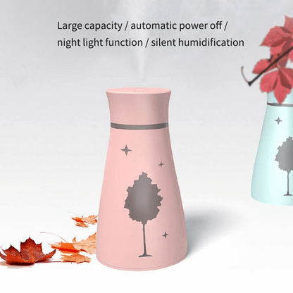 Air humidifier maple leaf oil diffuser with led night - multi