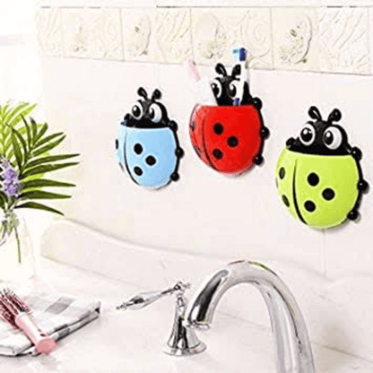 Ladybug toy toothbrush toothpaste holder