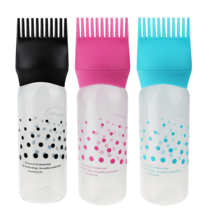 Soft plastic oil comb applicator bottle