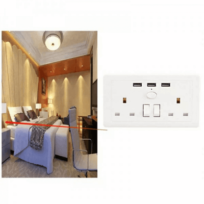 Wall socket with usb port