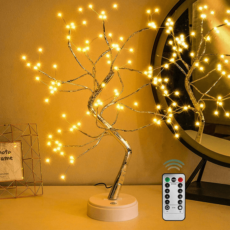 Fairy sparkly diy tree lamp with remote control