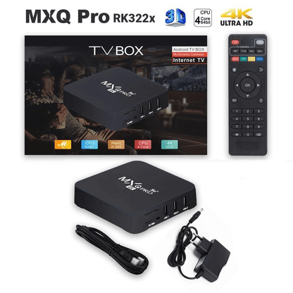 Mxq pro 4k tv box android 10.0 4k hdr ultra  wifi 4gb+64gb