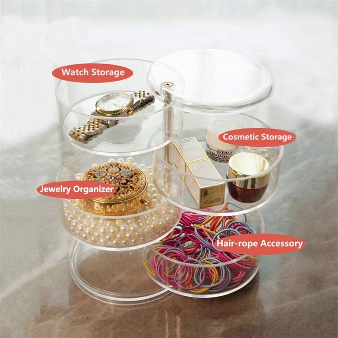 360 degree rotating jewellery organizer with lid