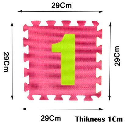 10pcs numbers foam mat