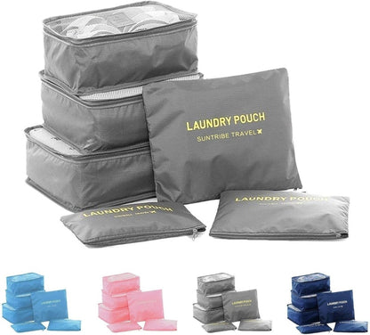 6 pcs bags for travel storage oraganizer