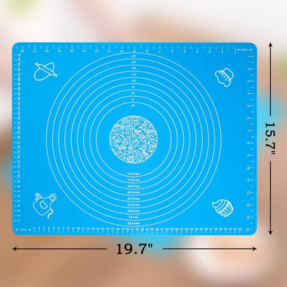 Measuring baking silicone mat for pastry and roti rolling