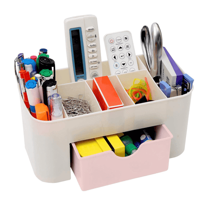 Multi functional desktop tidy organizer holder with drawer