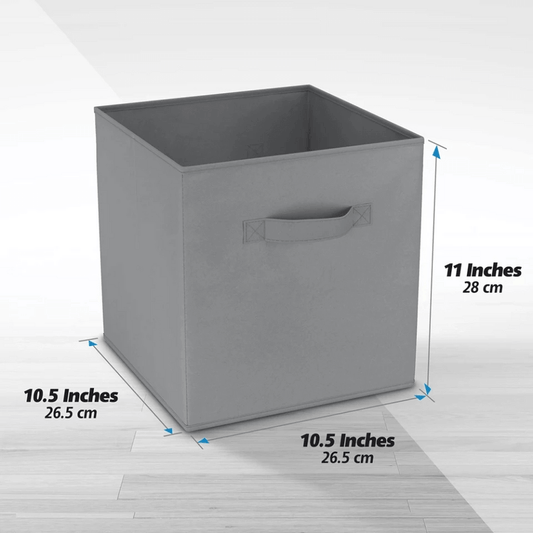 Foldable cube non-woven storage box