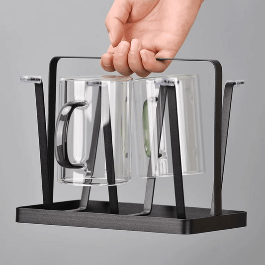 Iron glass stand and cup holder