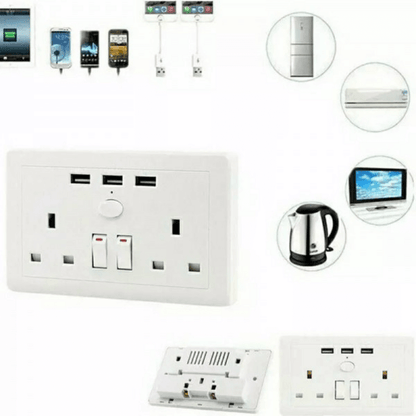 Wall socket with usb port