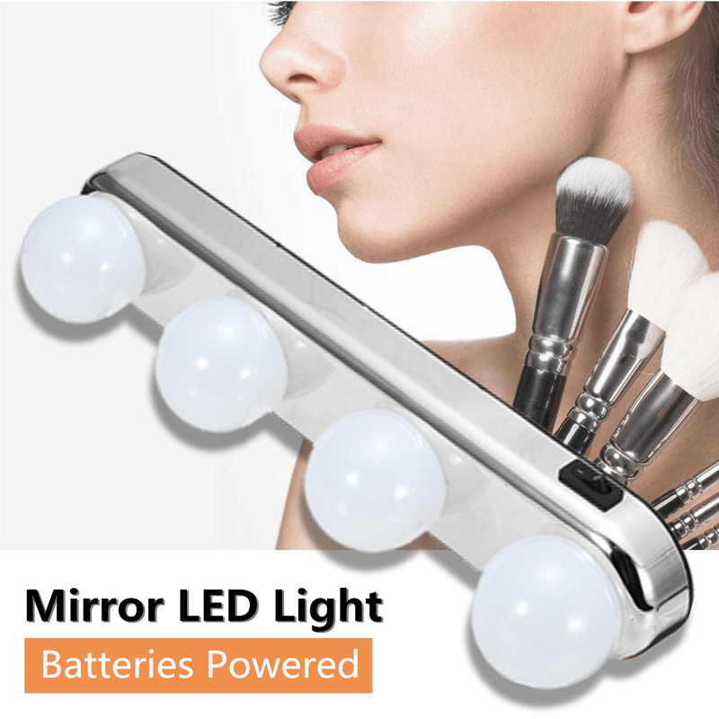 Portable led 4 bulbs makeup mirror light