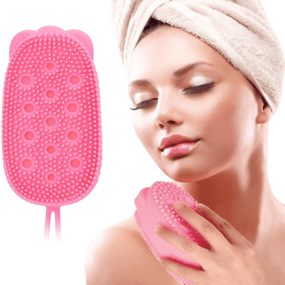 Silicone shower sponge body scrubber