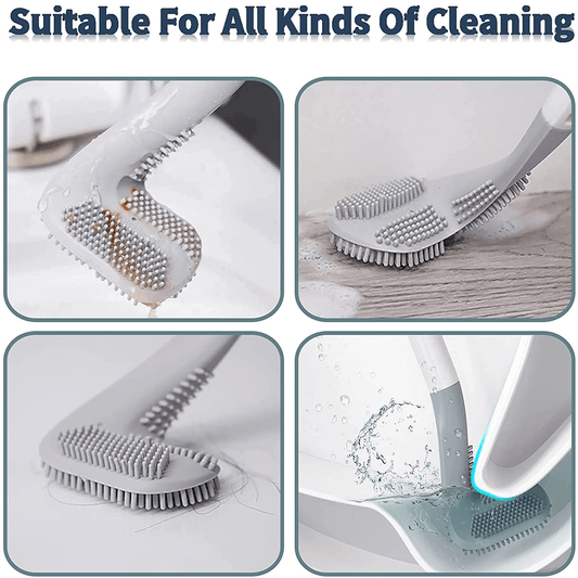 Long handle toilet cleaning brush