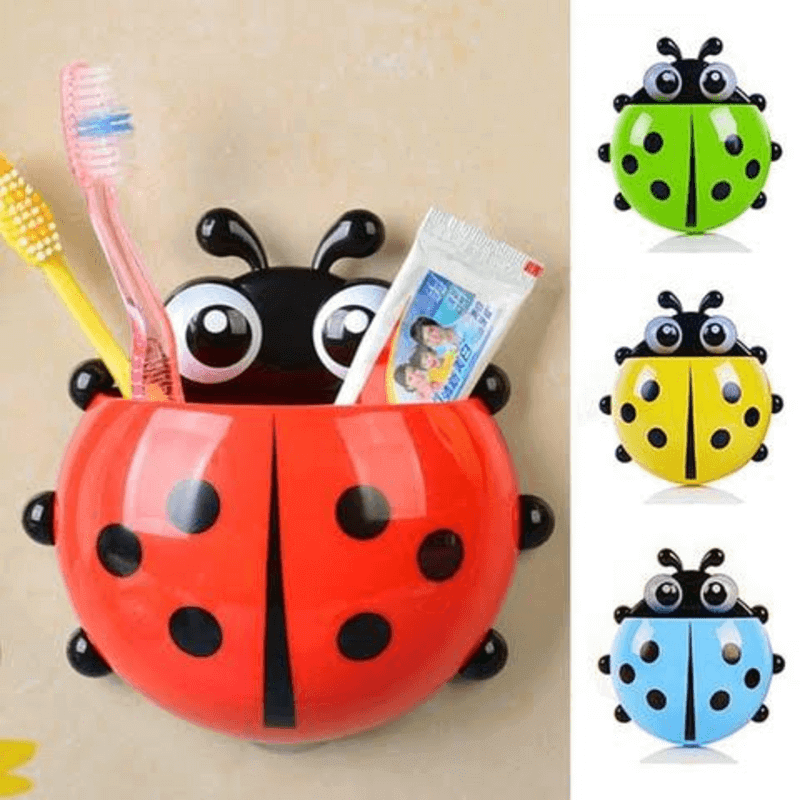 Ladybug toy toothbrush toothpaste holder