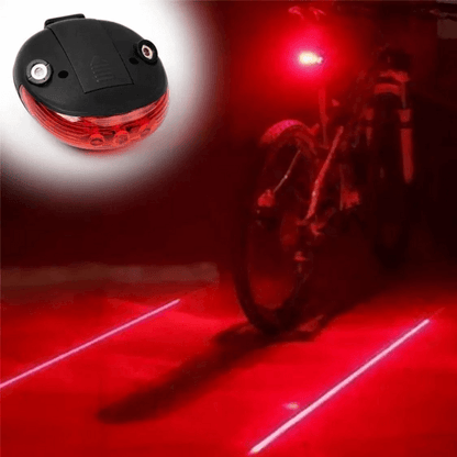 Waterproof bicycle light 5led+2laser rear tail light