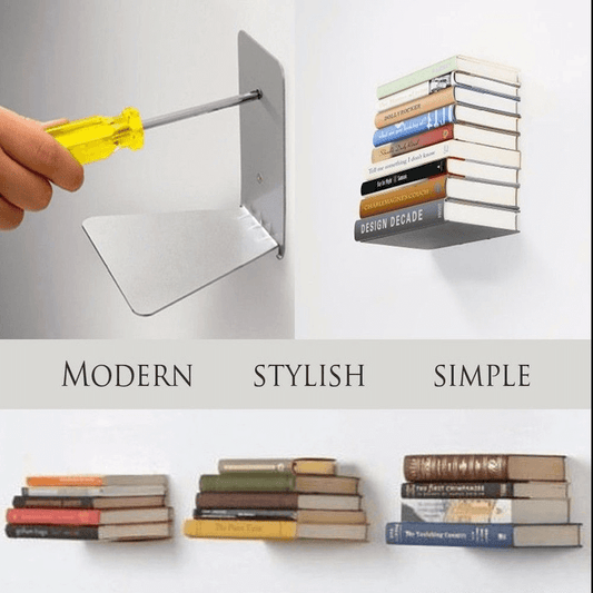 Invisible bookshelf  rack or organizer