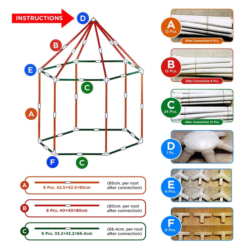 Baby castle tent house big