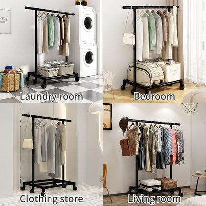 Single-pole clothes rack