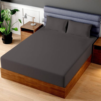 Black bed cover