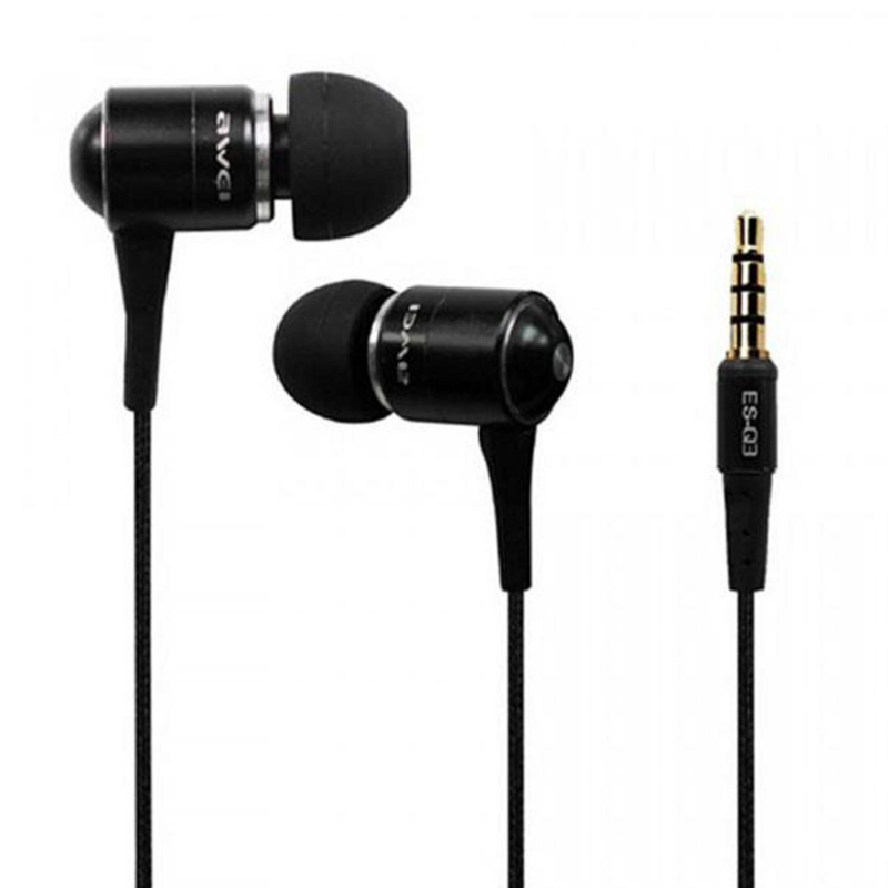 Awei es q7 earphones in ear with sozy earbuds 3.5mm jack