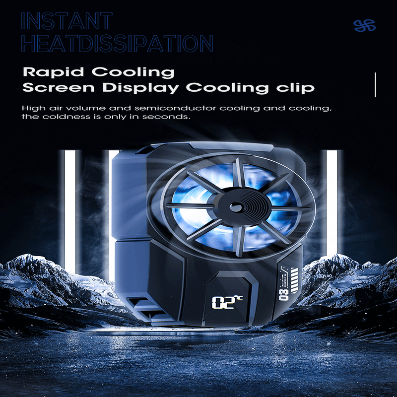 Portable dla3 mobile phone radiator cooling fan digital display