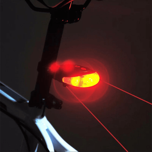 Waterproof bicycle light 5led+2laser rear tail light