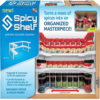 Invisible spicy jar shelf adhesive spice organizer for kitchen