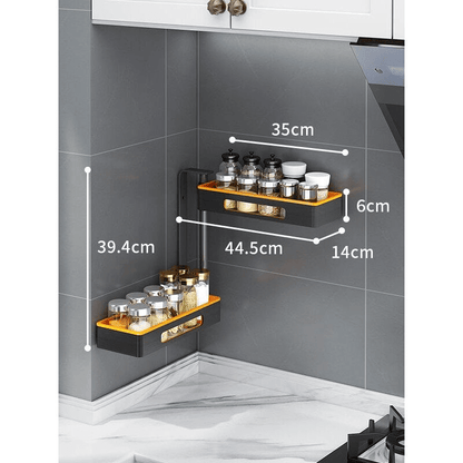 2 tier wall mounted rotating spice rack