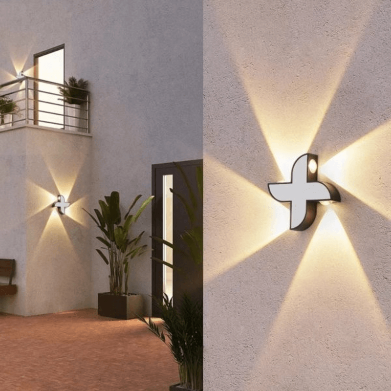 Windmill shaped wall light