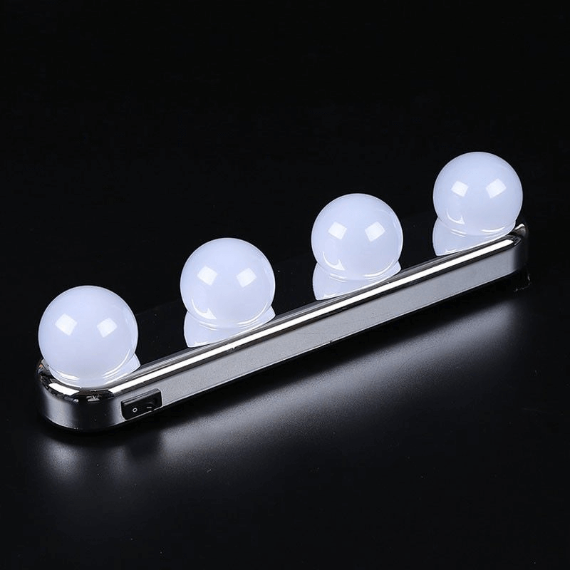 Portable led 4 bulbs makeup mirror light