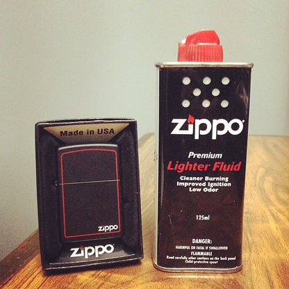 zippo lighter fluid black